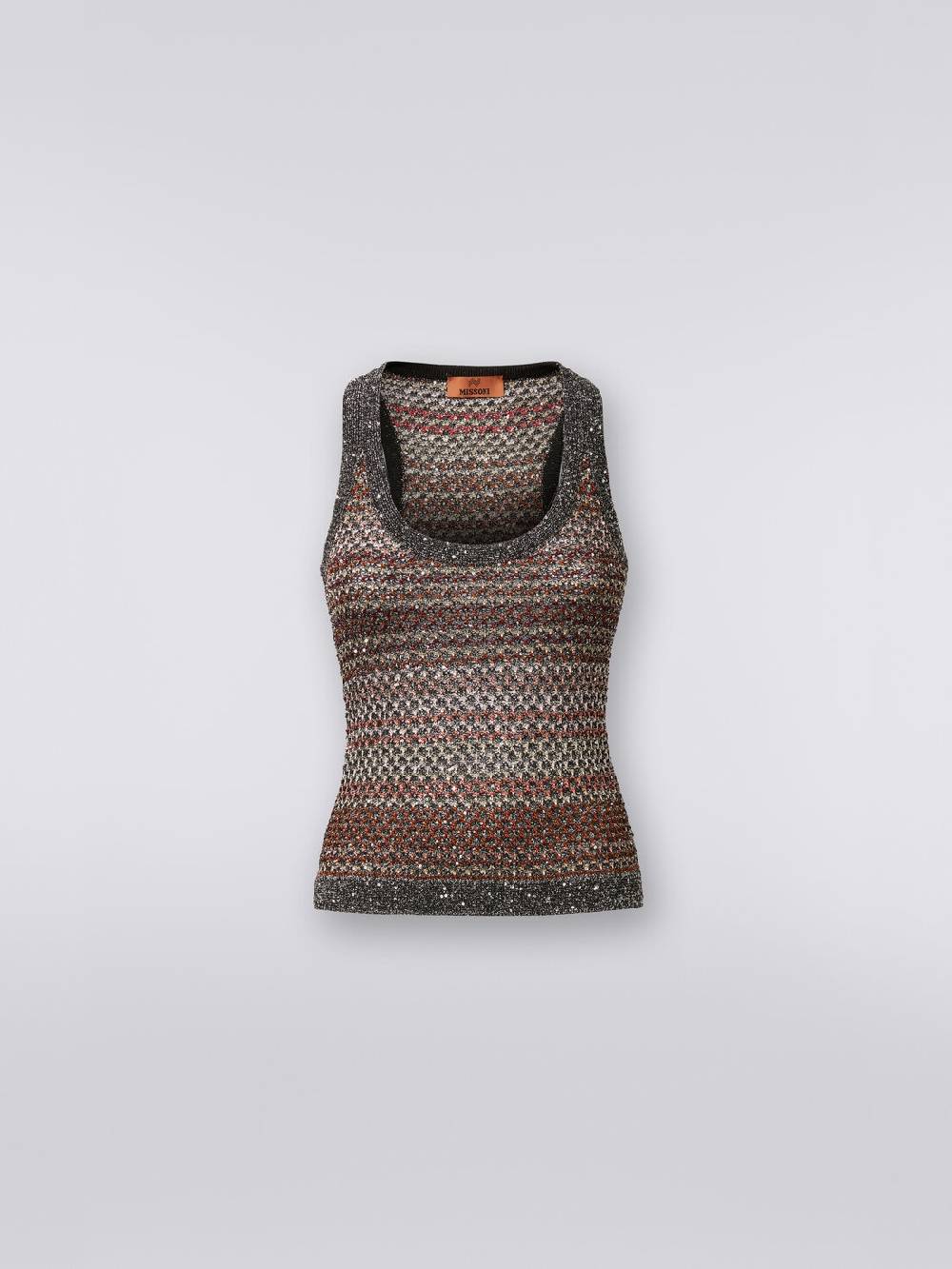 Missoni Canottiera in maglia a rete con applicazione di paillettes Esporta salva
