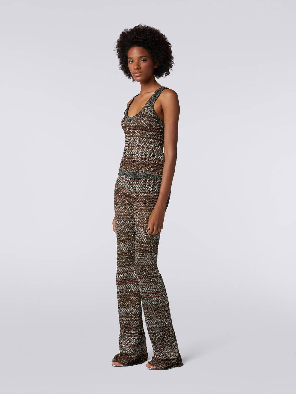Missoni Canottiera in maglia a rete con applicazione di paillettes Esporta salva