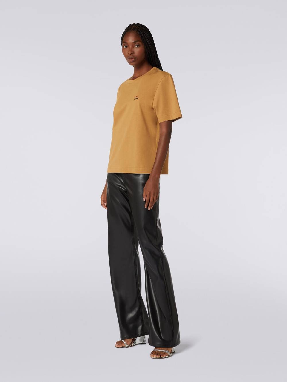 Missoni T-shirt girocollo in cotone con ricamo e logo Black Friday Prezzi