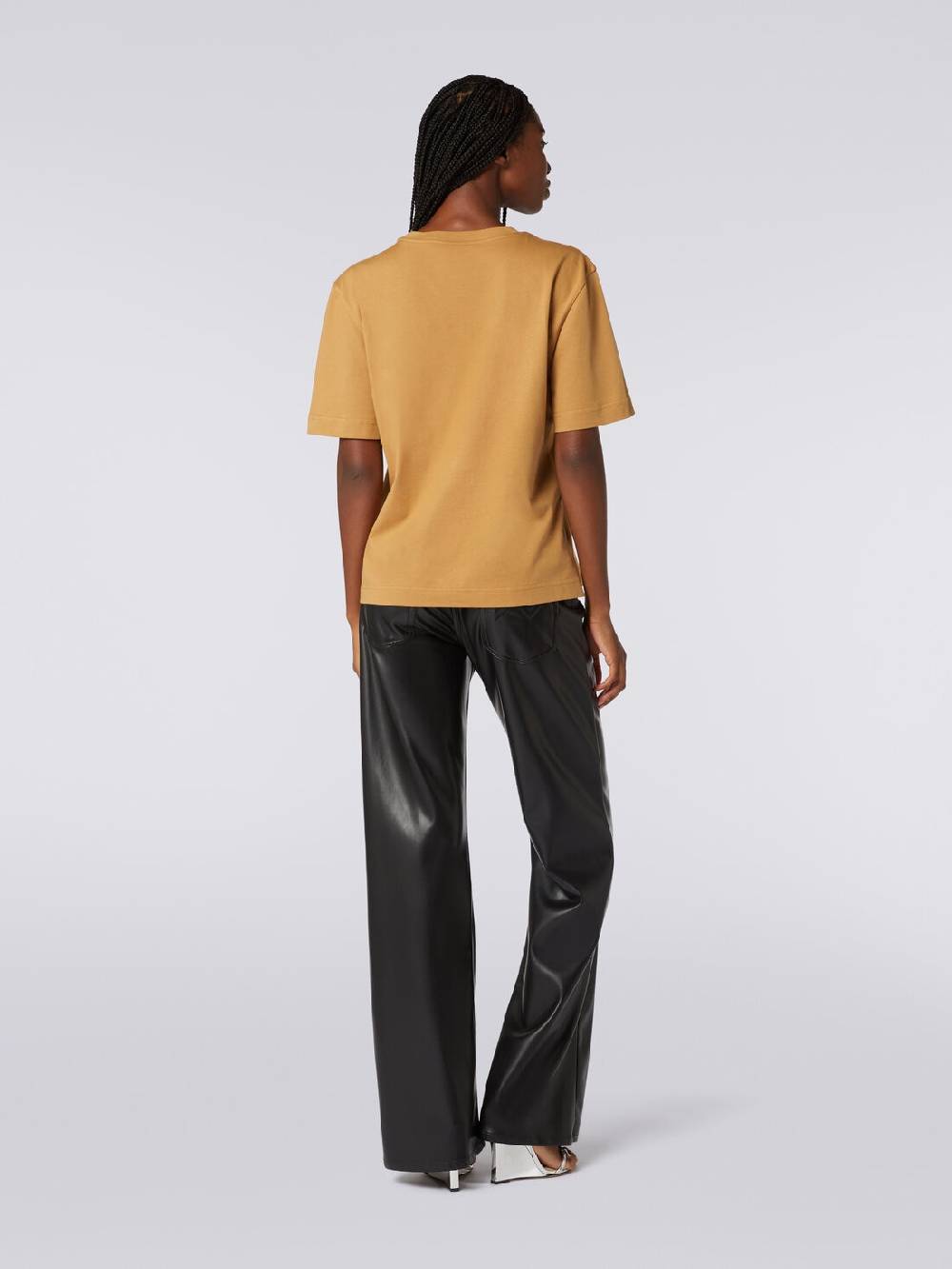 Missoni T-shirt girocollo in cotone con ricamo e logo Black Friday Prezzi