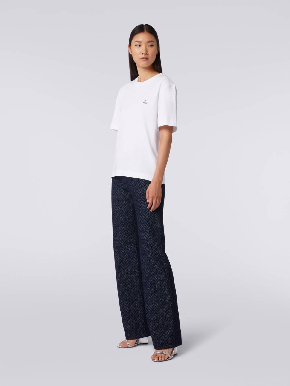 Missoni T-shirt girocollo in cotone con ricamo e logo Duty-free