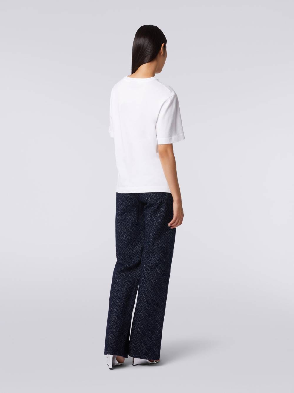 Missoni T-shirt girocollo in cotone con ricamo e logo Duty-free