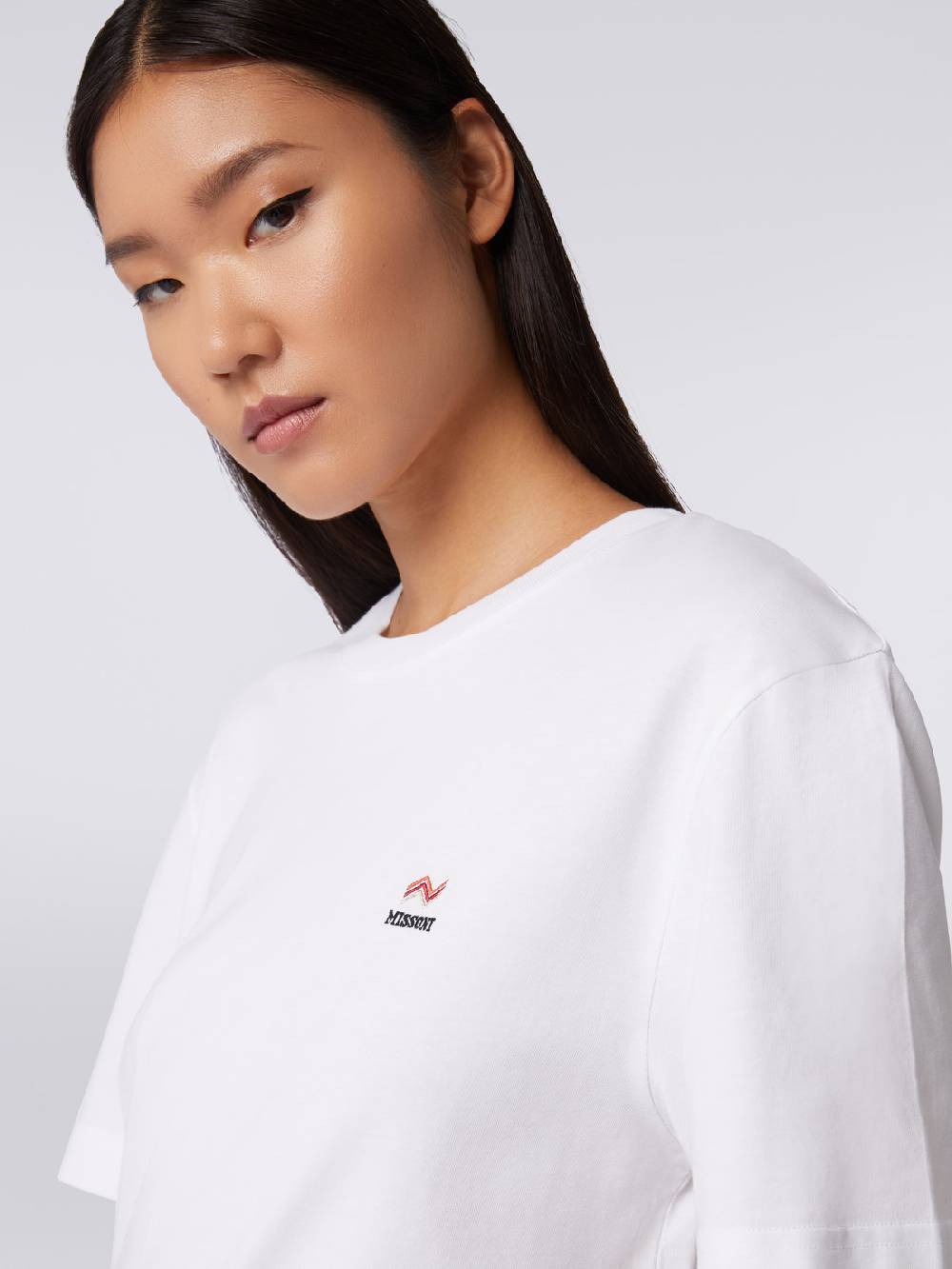 Missoni T-shirt girocollo in cotone con ricamo e logo Duty-free