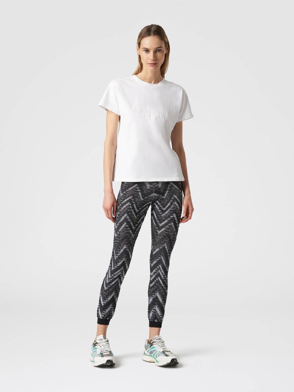 Missoni T-shirt girocollo in cotone con logo Italia