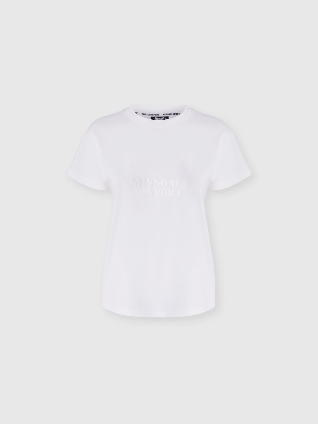 Missoni T-shirt girocollo in cotone con logo Italia