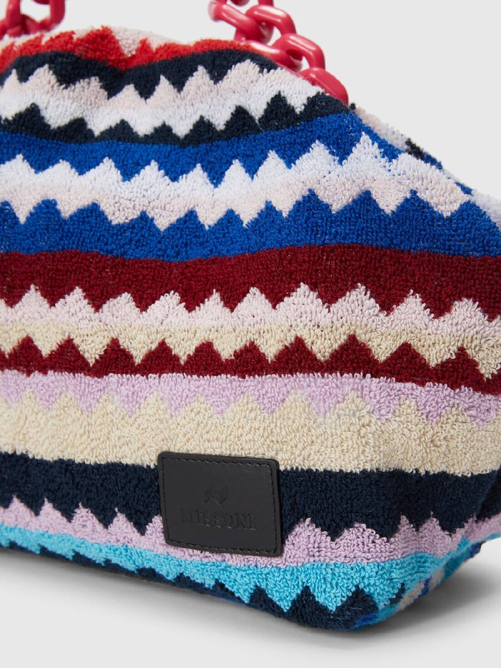 Missoni Clutch in spugna di cotone zig zag Spedizione Gratuita