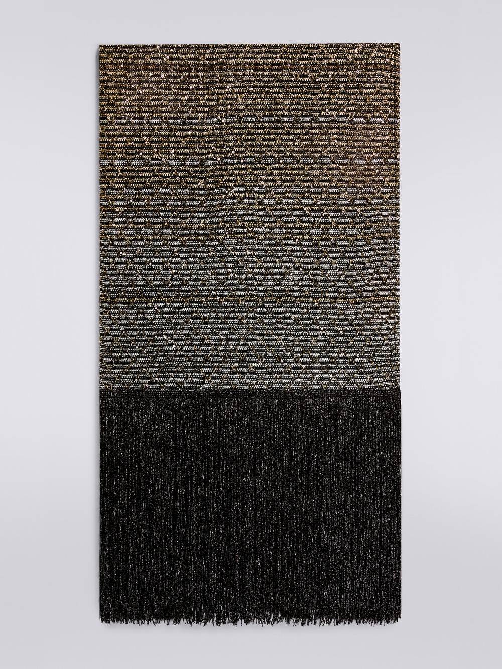 Missoni Stola in maglia dégradé con frange e paillettes Pezzi Unici
