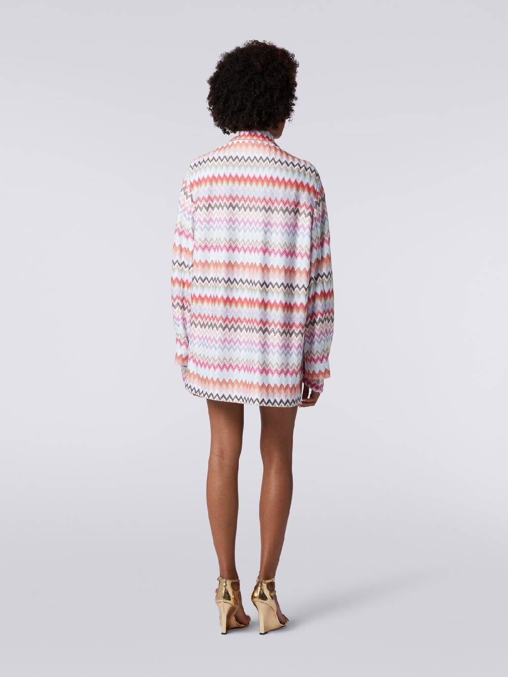 Missoni Blazer doppiopetto in cotone e viscosa stampa zig zag Novità