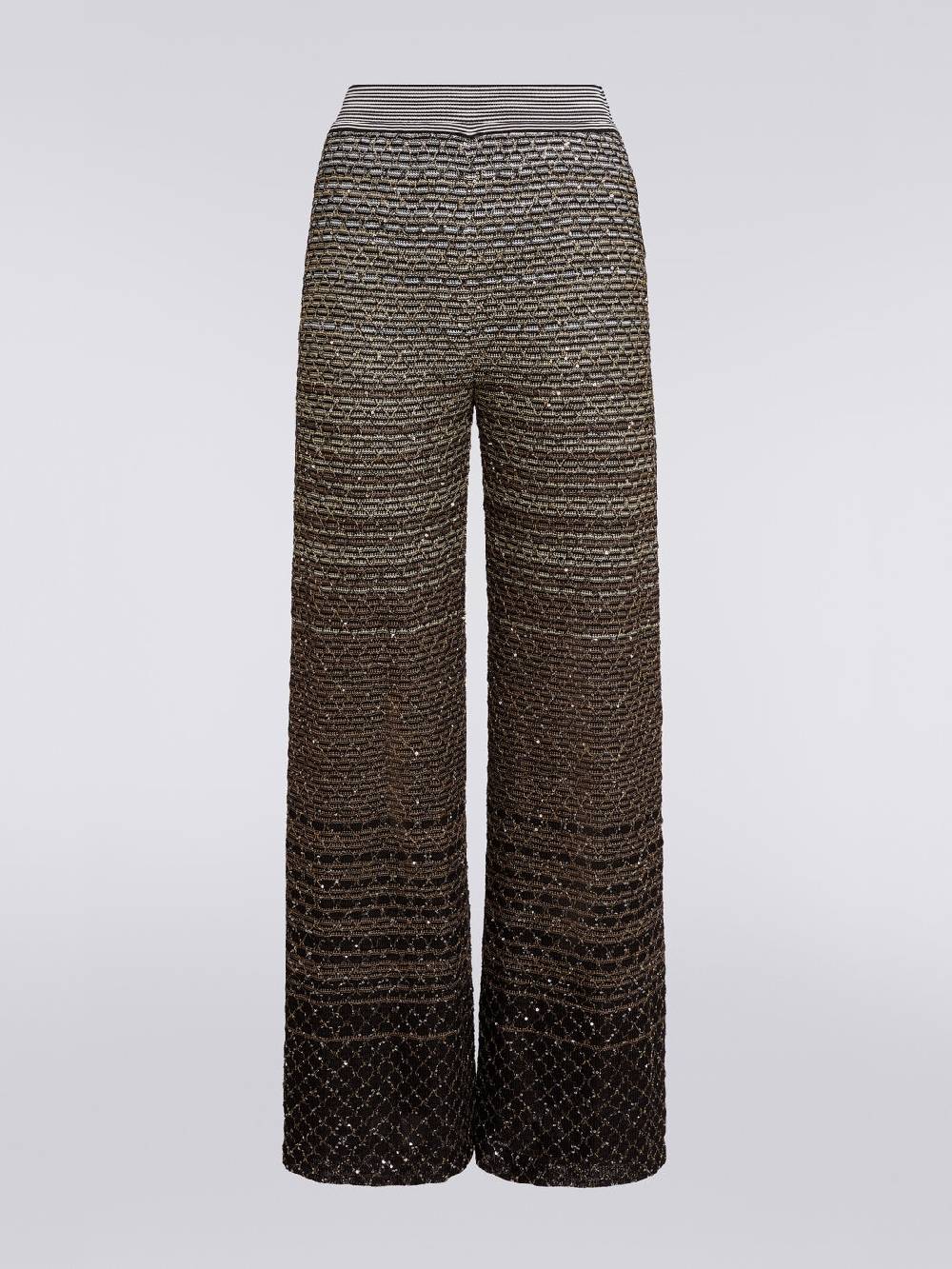 Missoni Pantaloni in maglia dégradé con paillettes Sconto