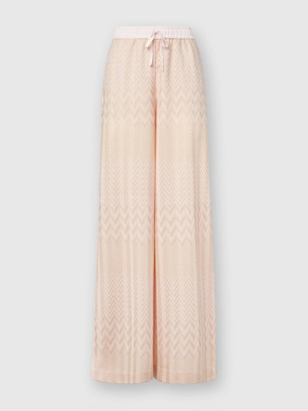 Missoni Pantaloni a palazzo in cotone e viscosa zig zag Offerta