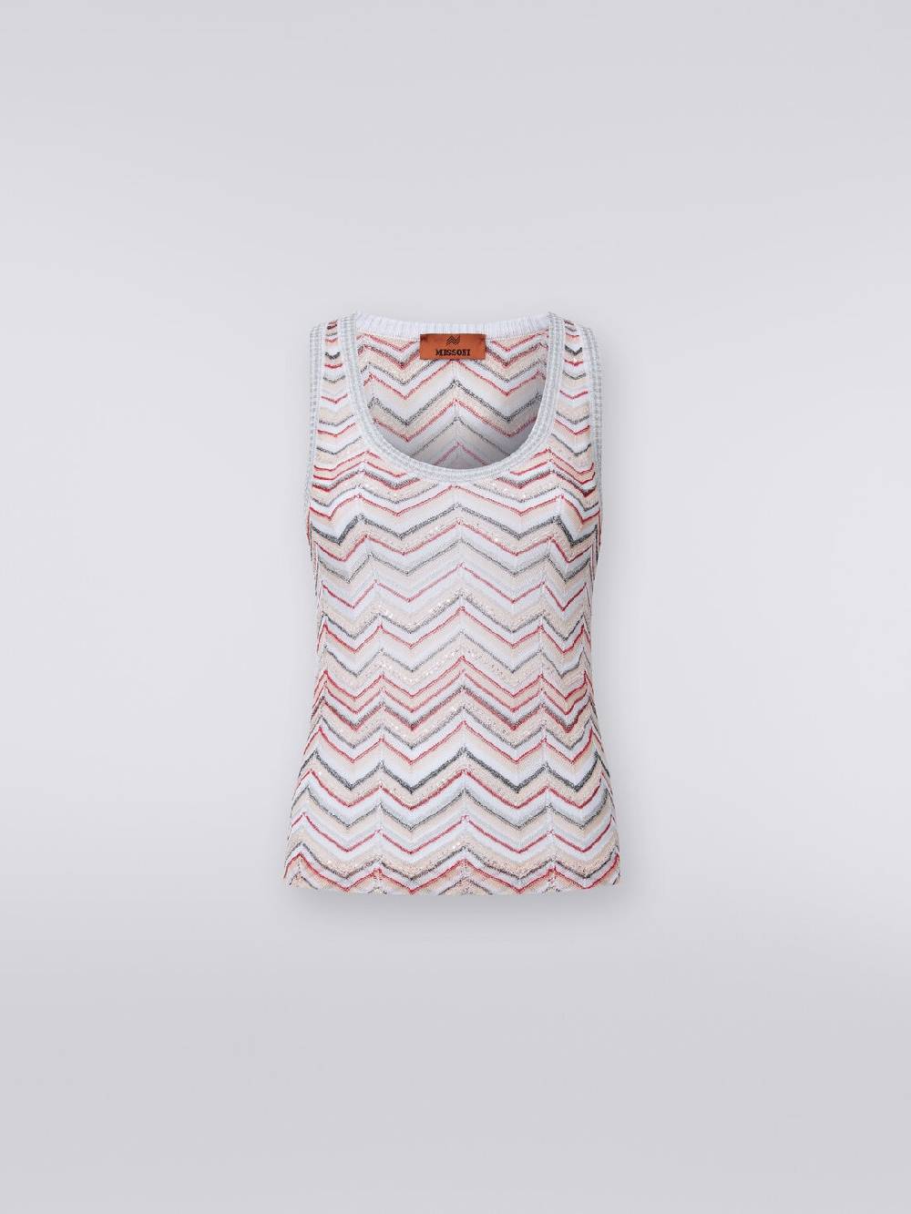 Missoni Canottiera in maglia zig zag con lurex e paillettes Outlet