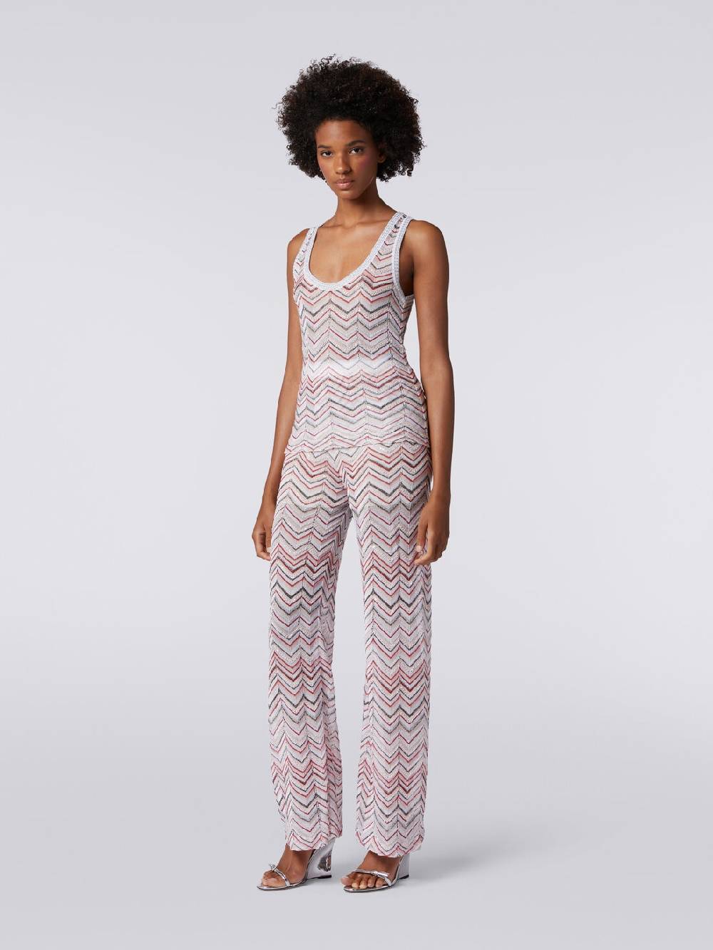 Missoni Canottiera in maglia zig zag con lurex e paillettes Outlet