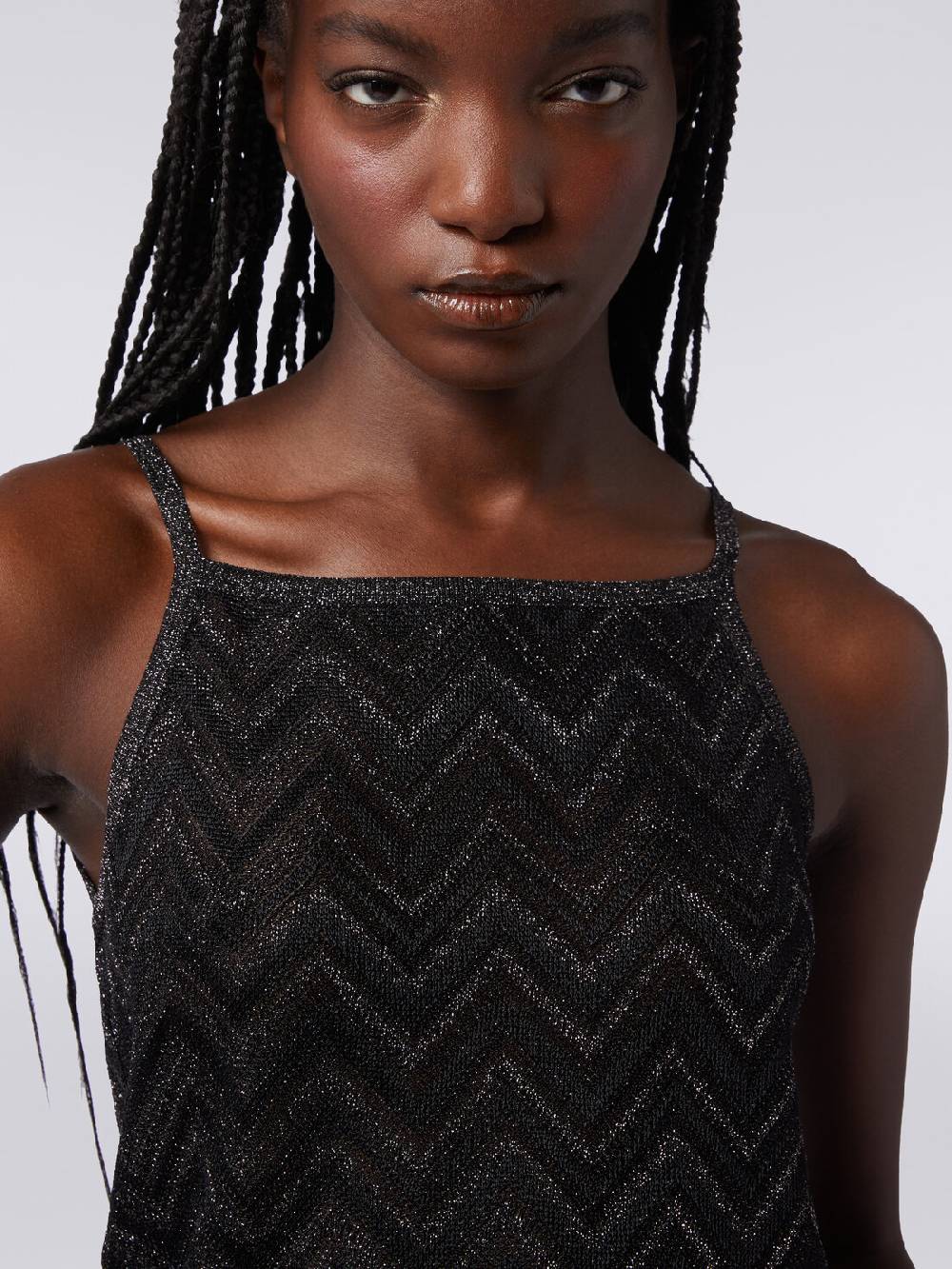 Missoni Canottiera in maglia chevron lamé In Vendita