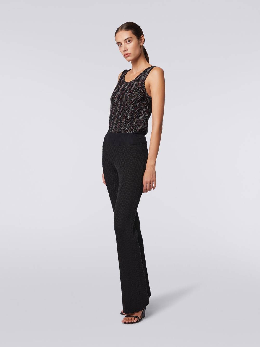Missoni Canottiera in maglia di lana viscosa zig zag Saldi