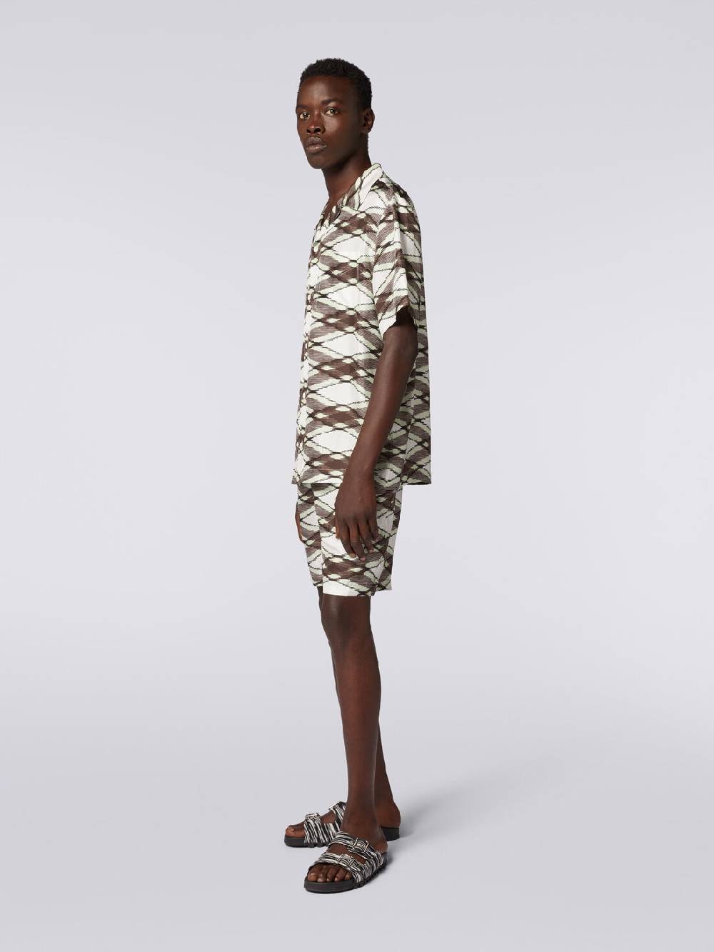 Missoni Camicia a maniche corte modello bowling in seta stampata Offerte