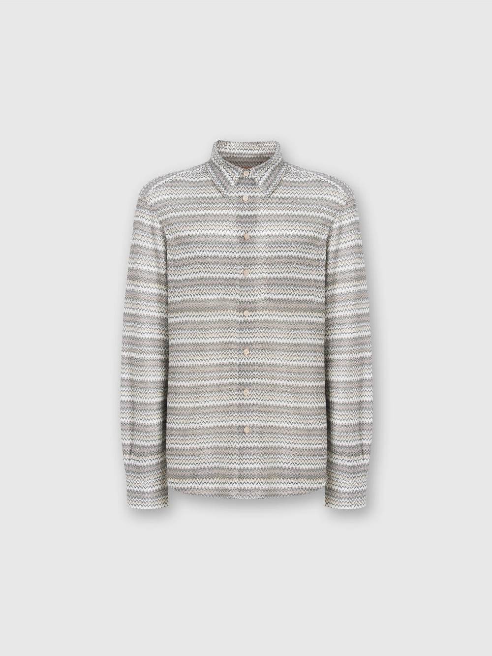 Missoni Camicia a maniche lunghe in misto viscosa chevron Vendita Economica