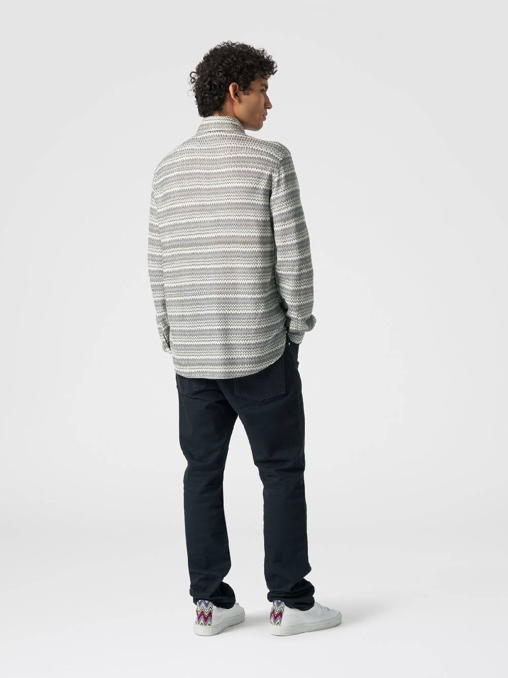 Missoni Camicia a maniche lunghe in misto viscosa chevron Vendita Economica
