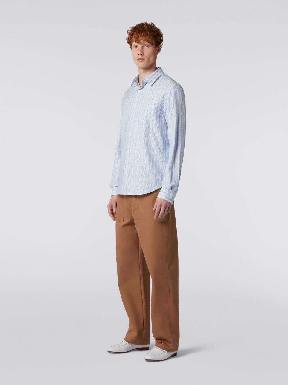 Missoni Camicia a maniche lunghe in popeline di cotone Saldi Di Fabbrica