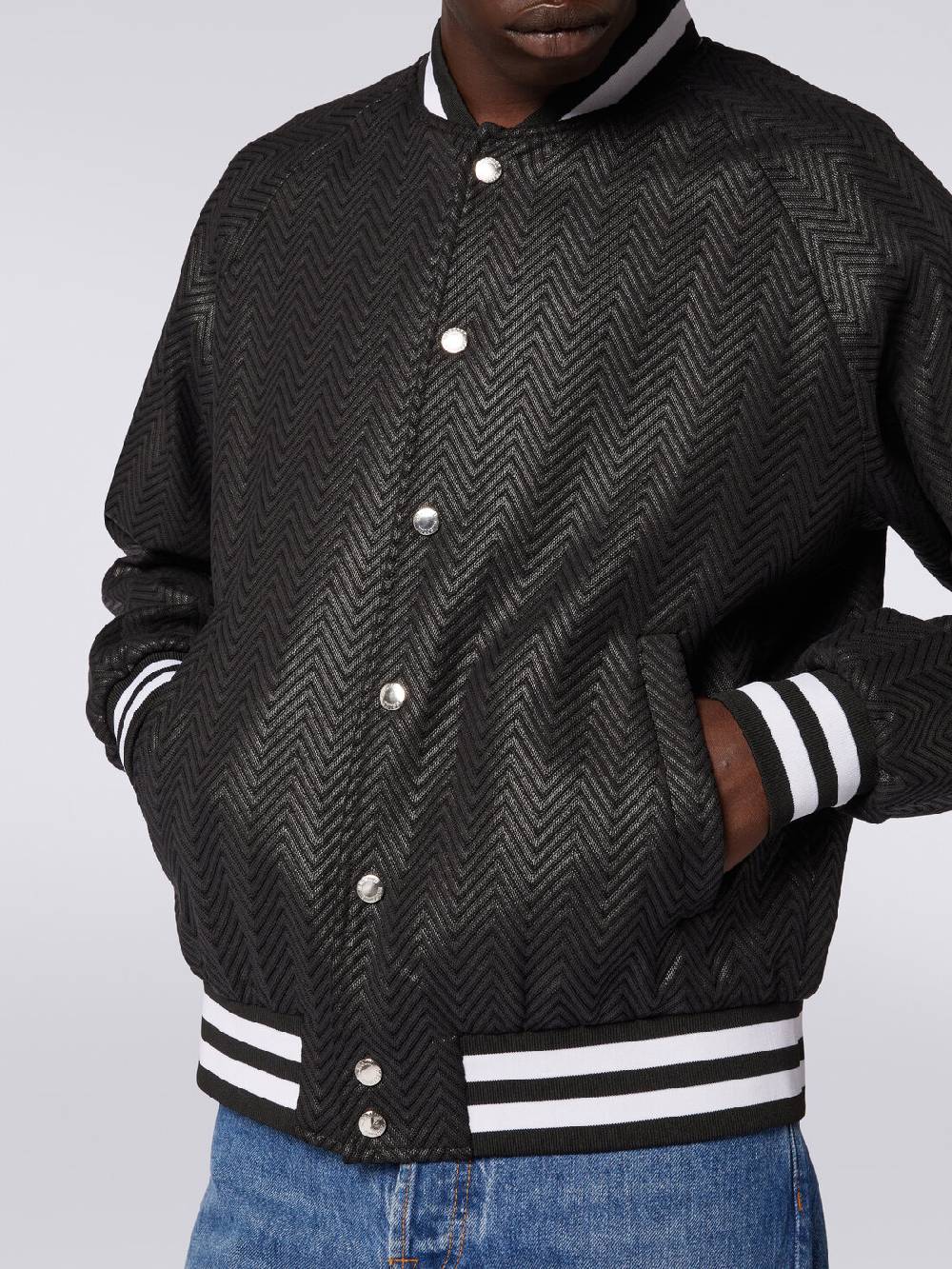Missoni Bomber in cotone e viscosa zig zag Nuova