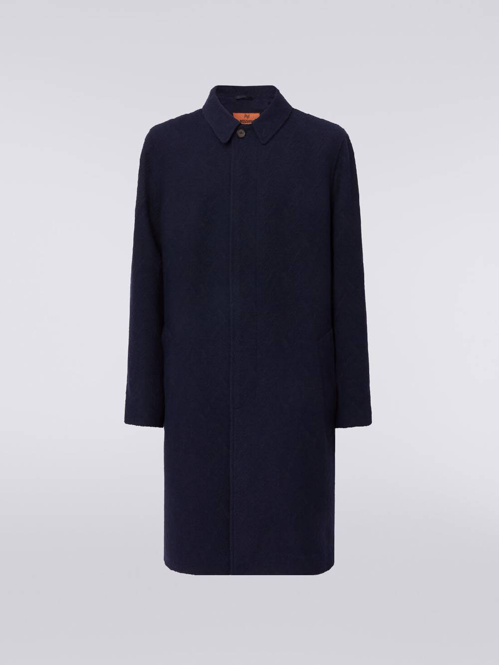 Missoni Cappotto misto lana jacquard con motivo zig zag Spedizione gratuita