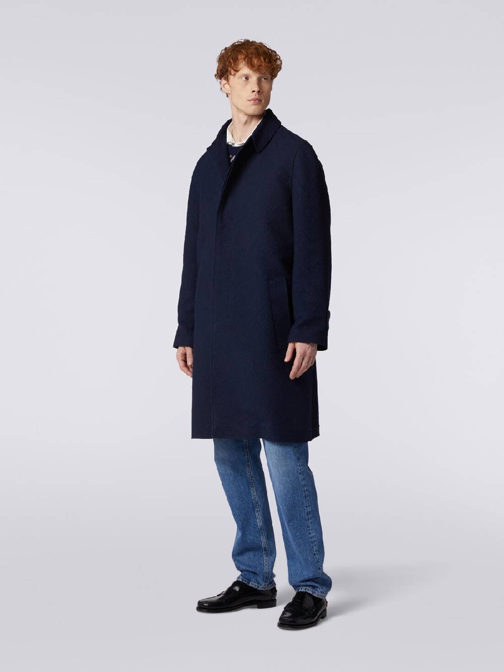 Missoni Cappotto misto lana jacquard con motivo zig zag Spedizione gratuita