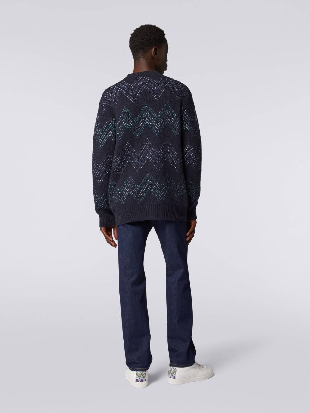 Missoni Cardigan con scollatura a V in misto cotone zig zag Comprare a buon mercato