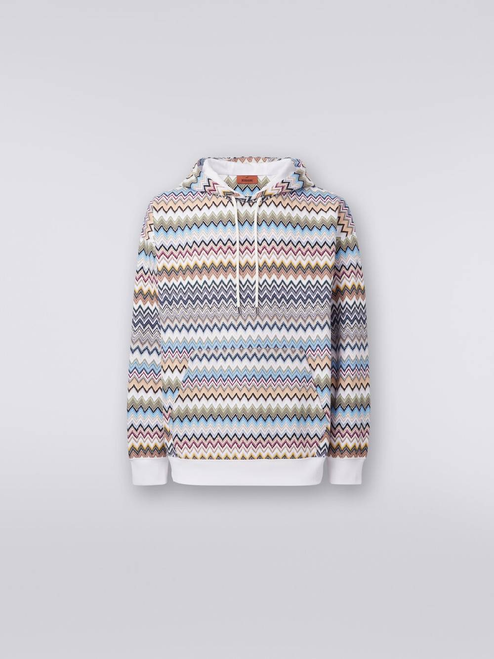 Missoni Felpa con cappuccio in cotone zig zag Fornitura limitata