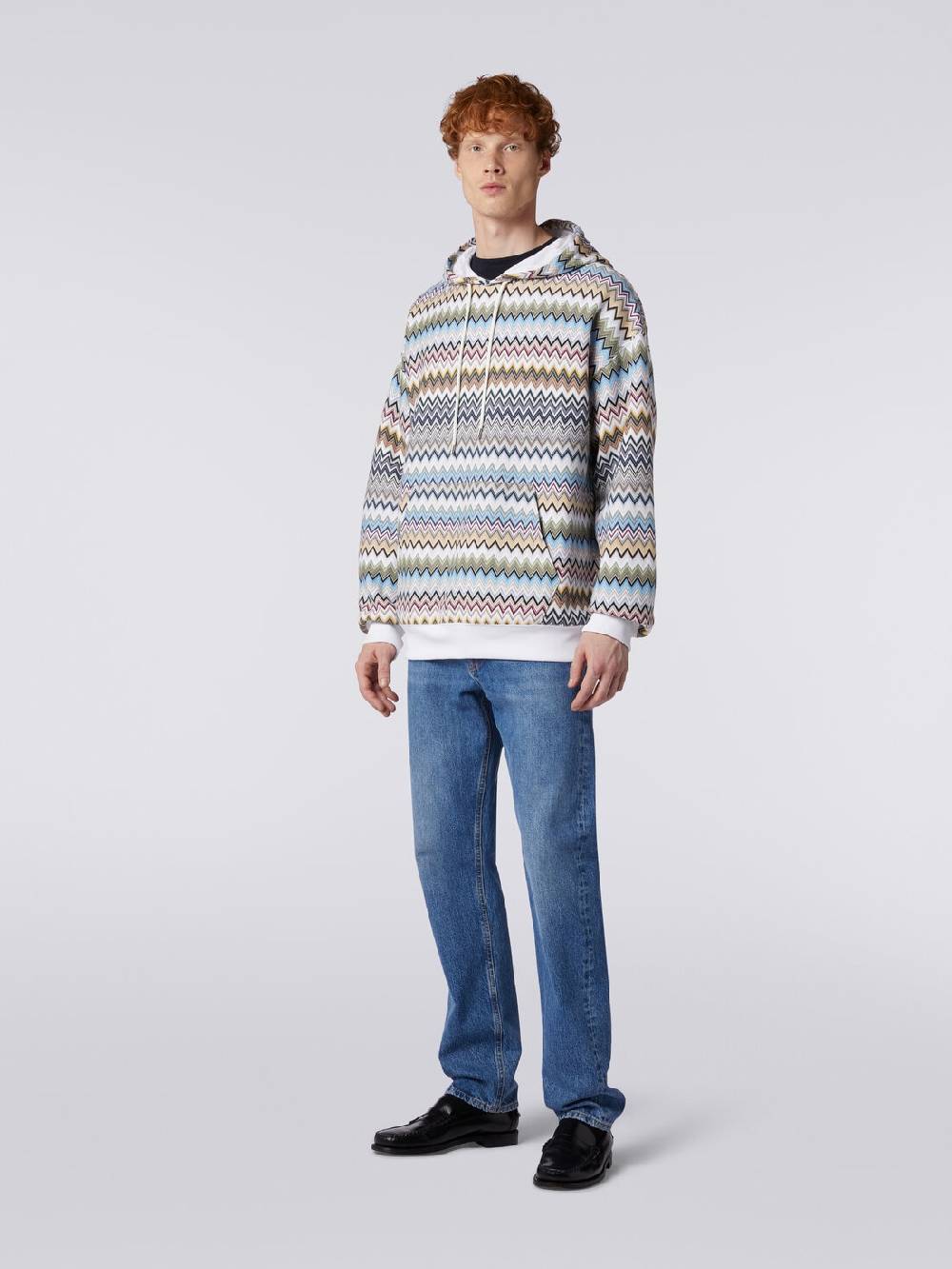 Missoni Felpa con cappuccio in cotone zig zag Fornitura limitata
