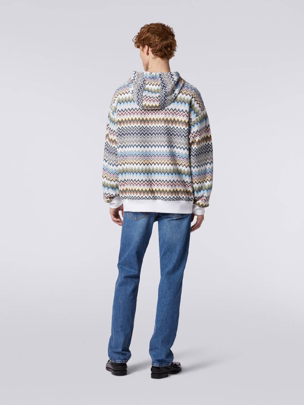 Missoni Felpa con cappuccio in cotone zig zag Fornitura limitata