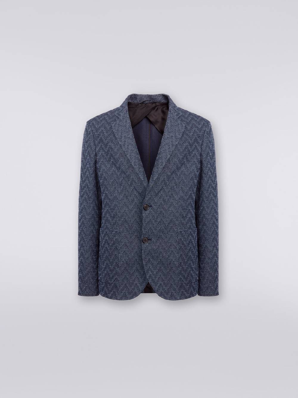 Missoni Blazer monopetto in cotone zig zag