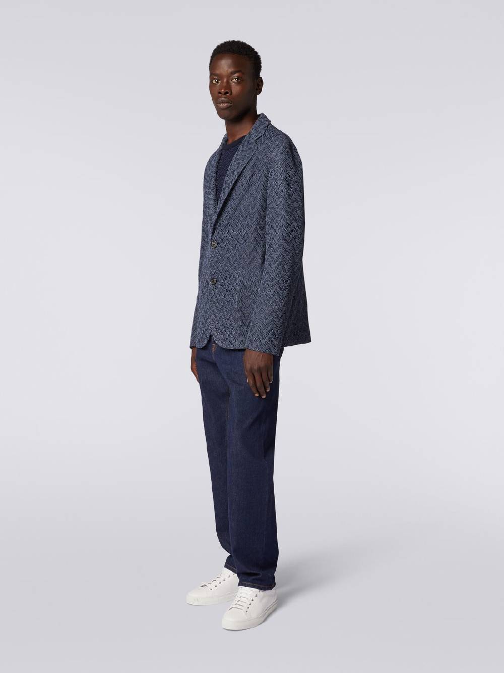 Missoni Blazer monopetto in cotone zig zag Black Friday