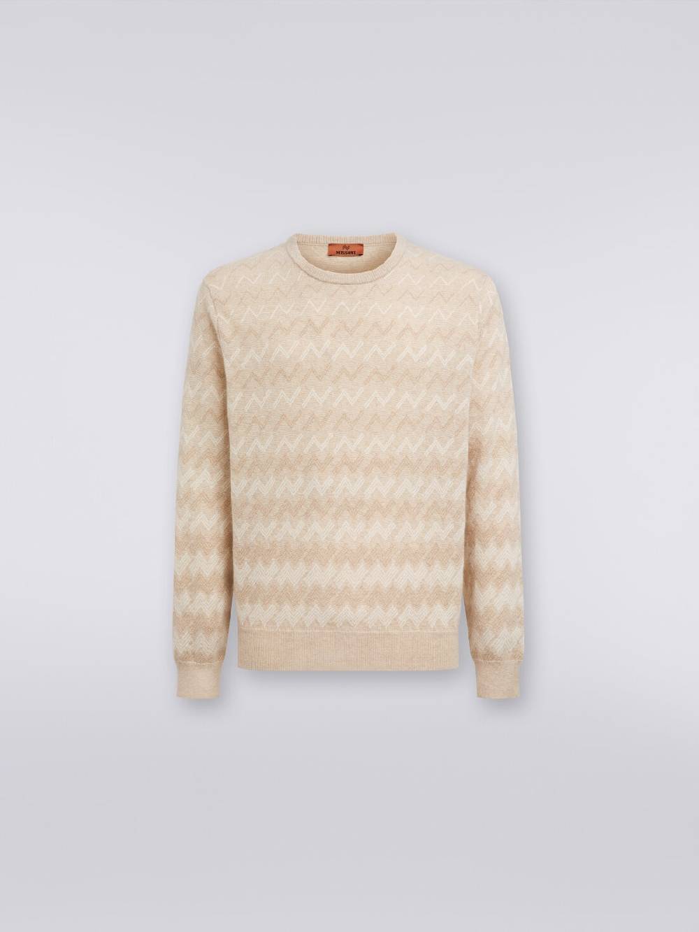 Missoni Pullover girocollo in cachemire con zig zag Vendita calda