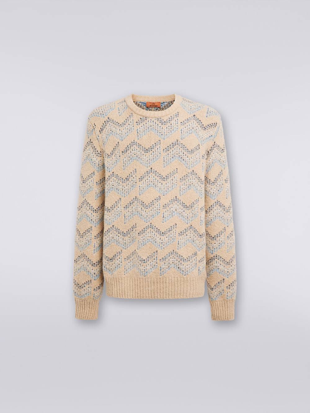 Missoni Pullover girocollo in misto cotone motivo zig zag Offerta migliore