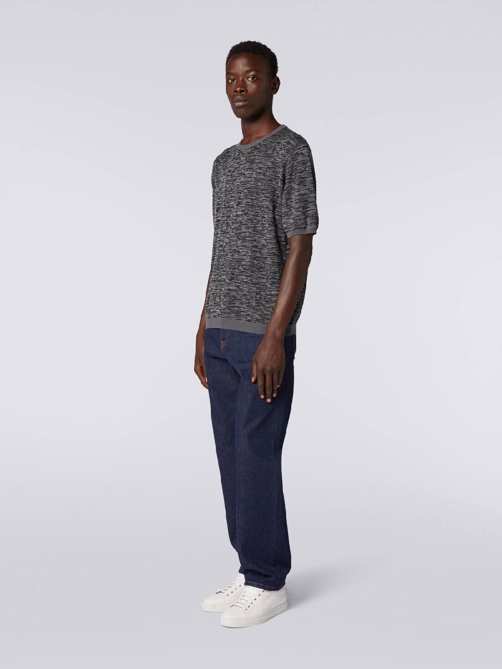 Missoni Maglia girocollo in cotone e lana fiammata Offerta temporanea