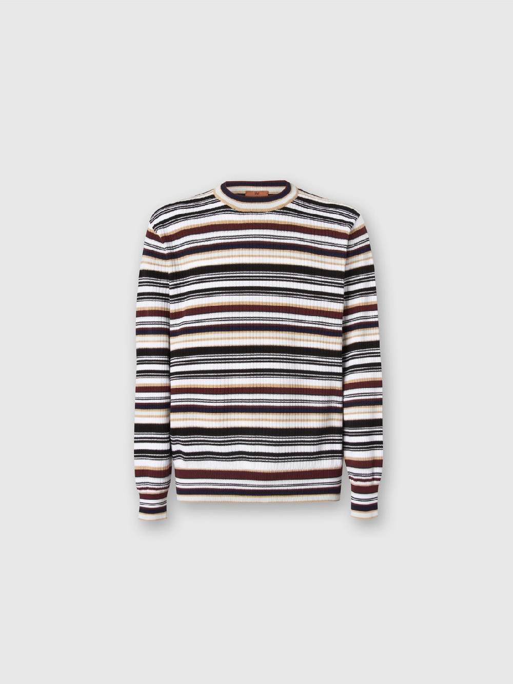 Missoni Pullover girocollo in cotone a righe Offerte esclusive
