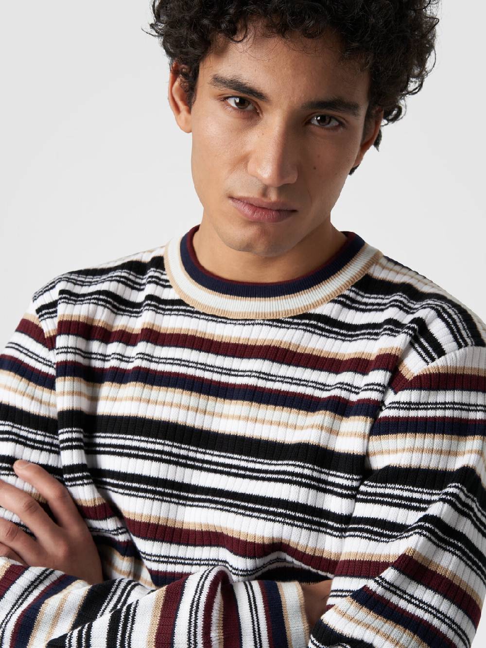 Missoni Pullover girocollo in cotone a righe Offerte esclusive