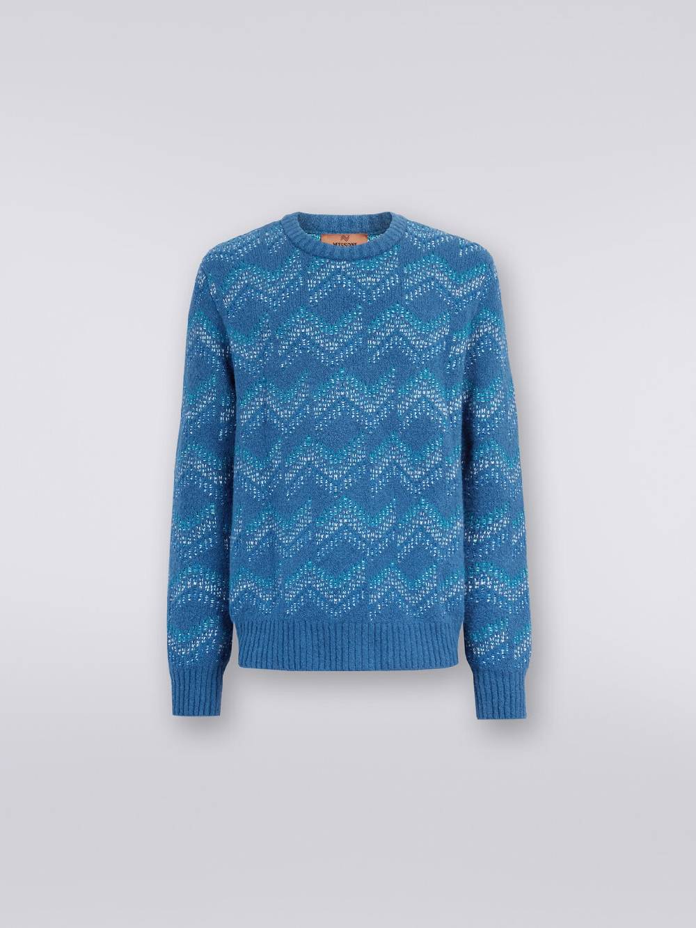 Missoni Pullover girocollo in misto cotone motivo zig zag Lightning offer