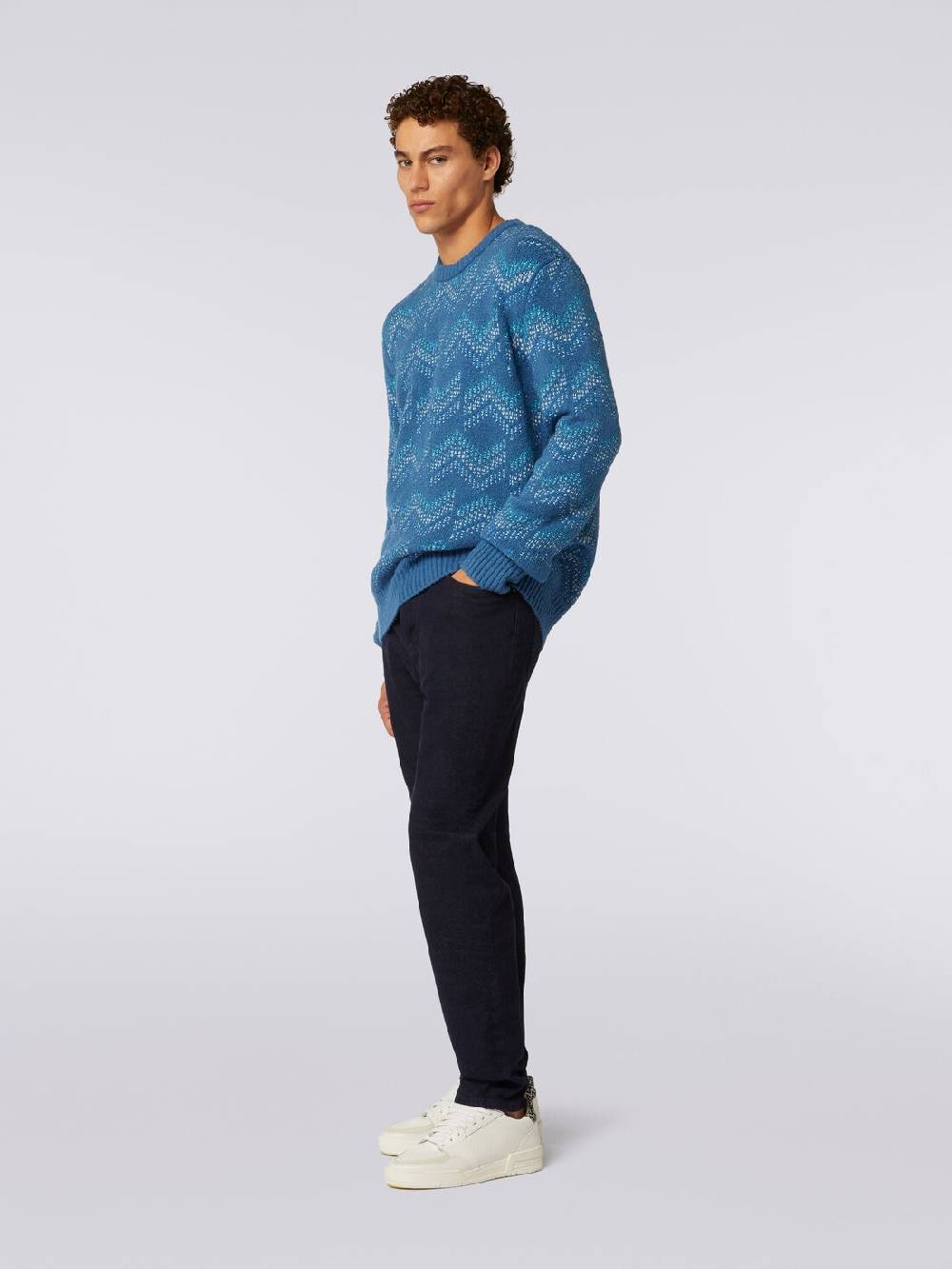 Missoni Pullover girocollo in misto cotone motivo zig zag Lightning offer