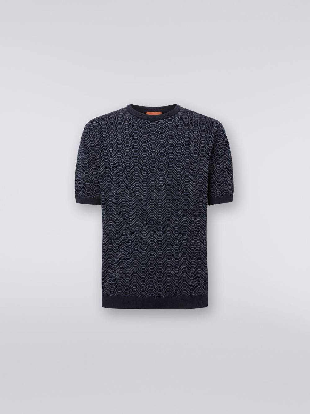 Missoni T-shirt girocollo in lana e viscosa con motivo a onde Grandi sconti