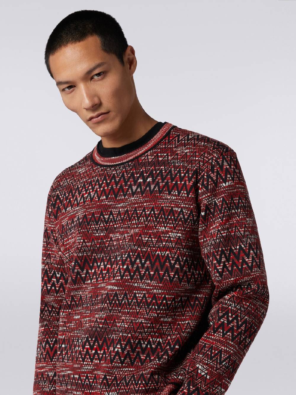 Missoni Maglia girocollo con stampa chevron fiammata Nuovi prodotti