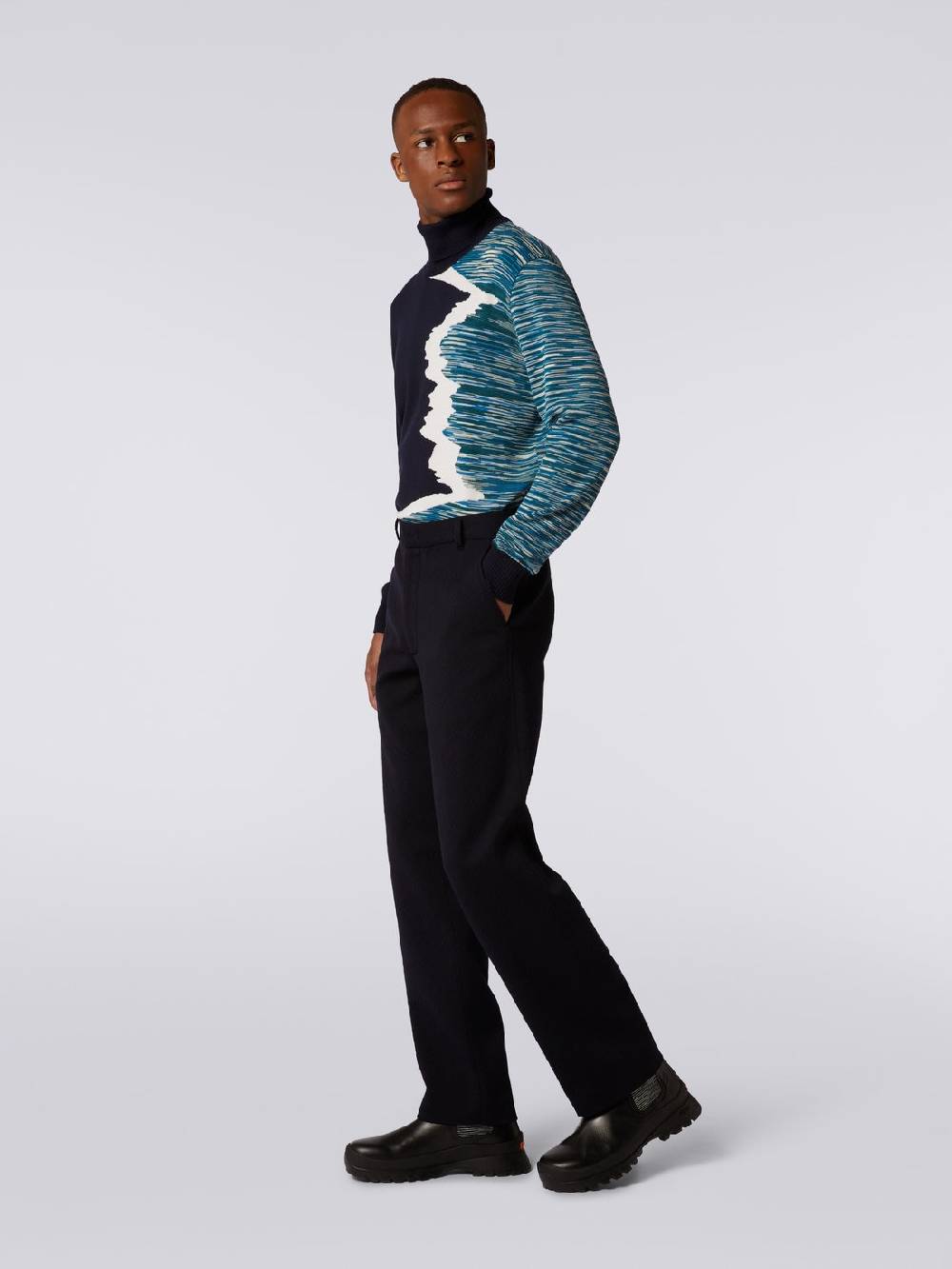 Missoni Pantaloni in misto lana chevron Offerte stagionali