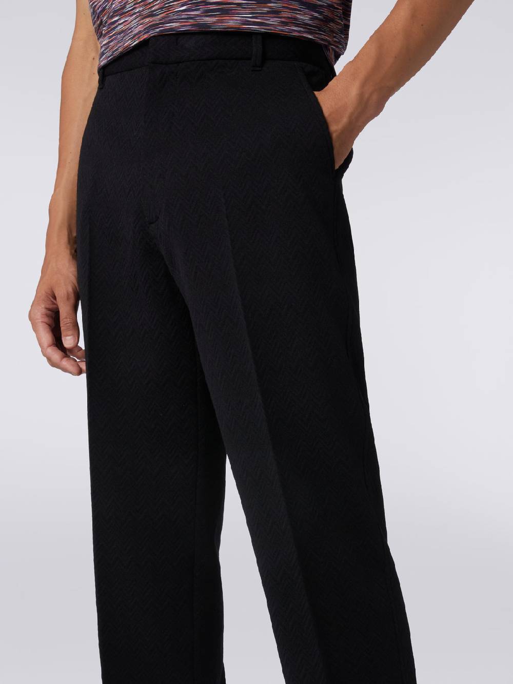 Missoni Pantaloni in misto lana chevron Liquidazione