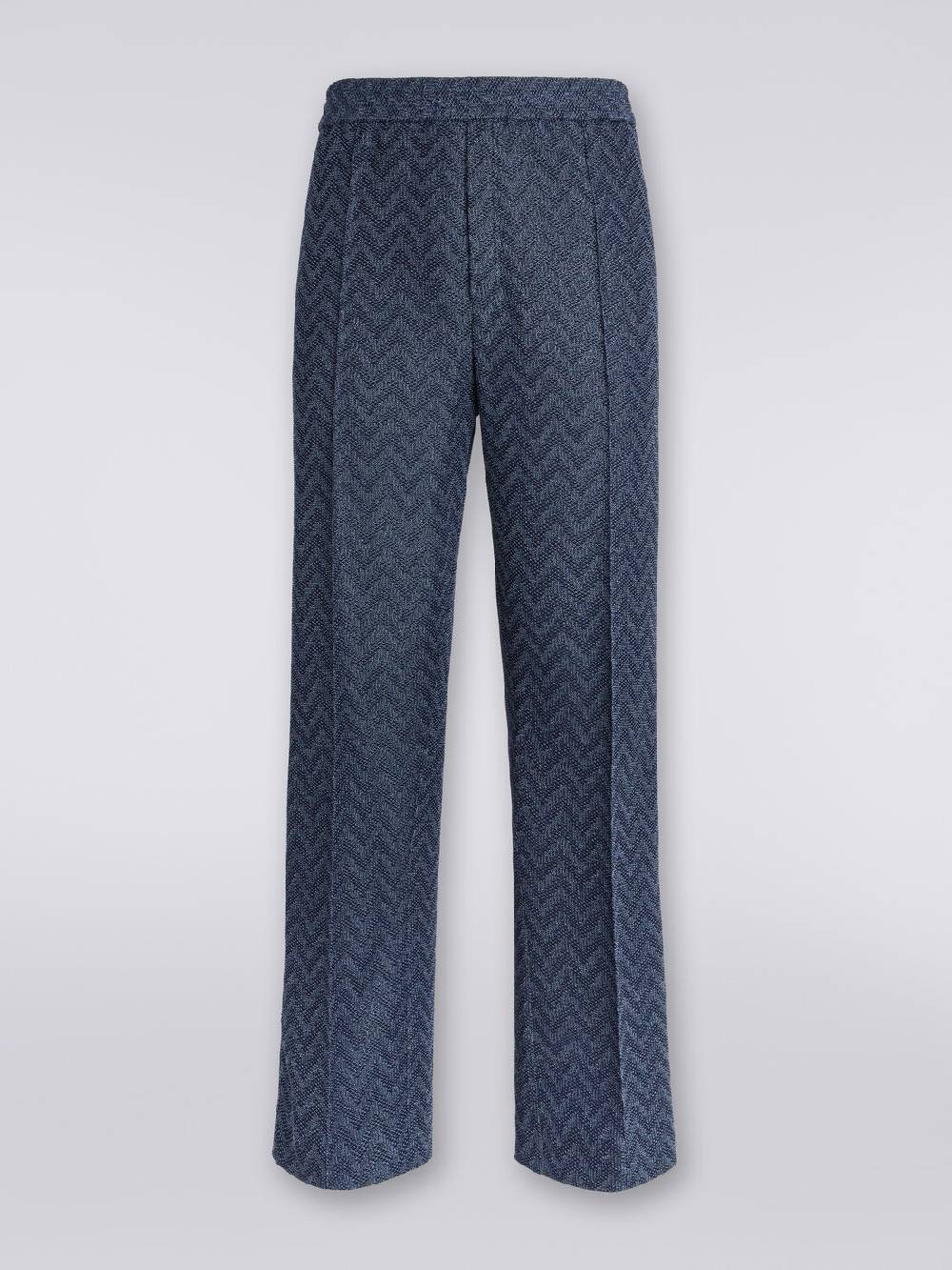 Missoni Pantaloni dritti in maglia di cotone chevron Prezzo basso