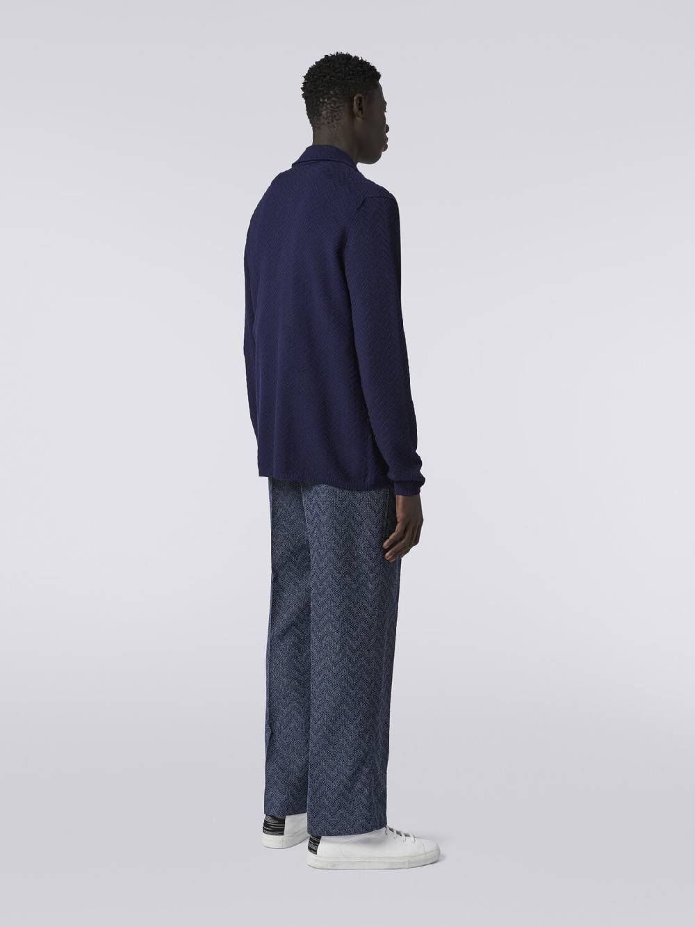 Missoni Pantaloni dritti in maglia di cotone chevron Prezzo basso