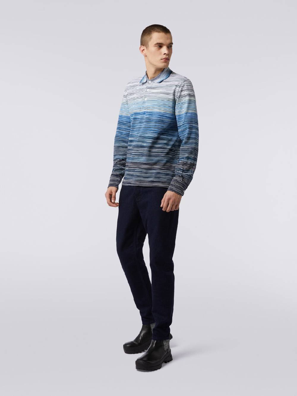 Missoni Polo a maniche lunghe in piquet di cotone fiammato Super Saving Price