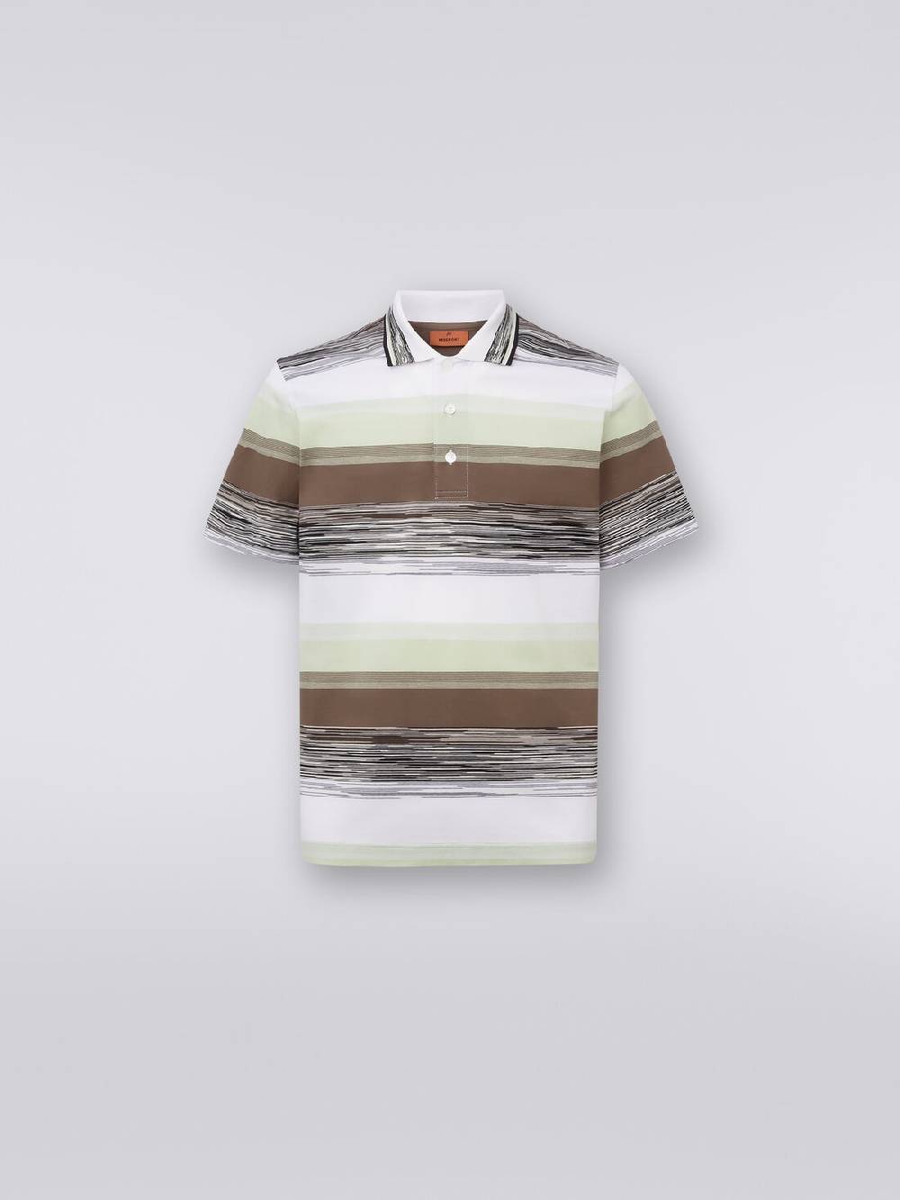 Missoni Polo a maniche corte in jersey di cotone fiammato Ritorno libero