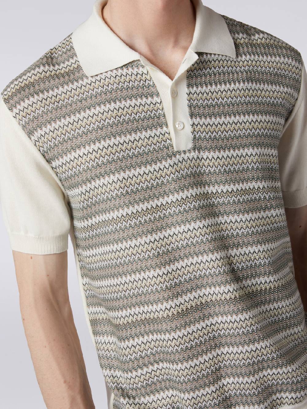 Missoni Polo a maniche corte zig zag con profili a contrasto Latest stili