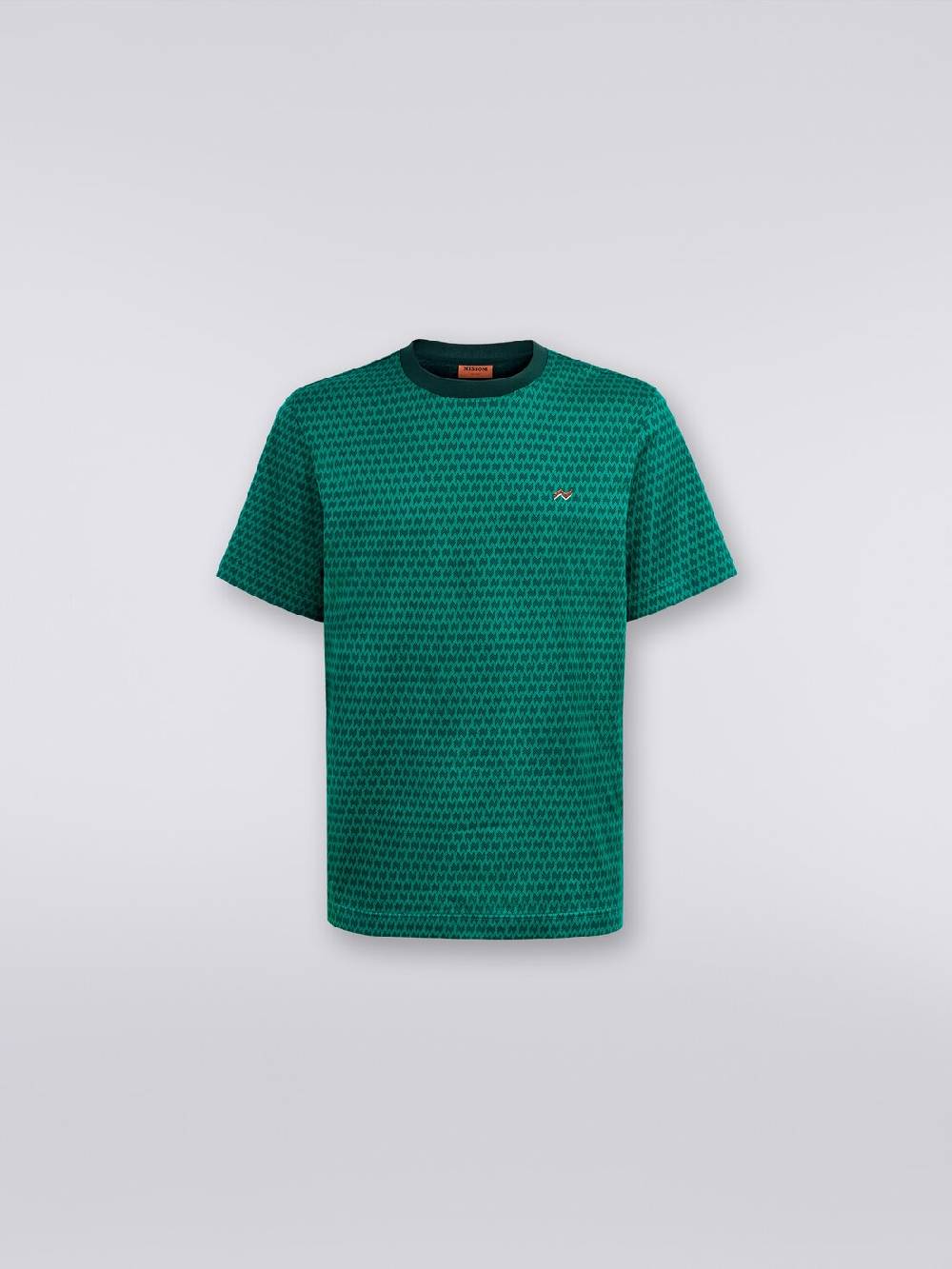 Missoni T-shirt girocollo in cotone con ricami Fino al 50% di sconto