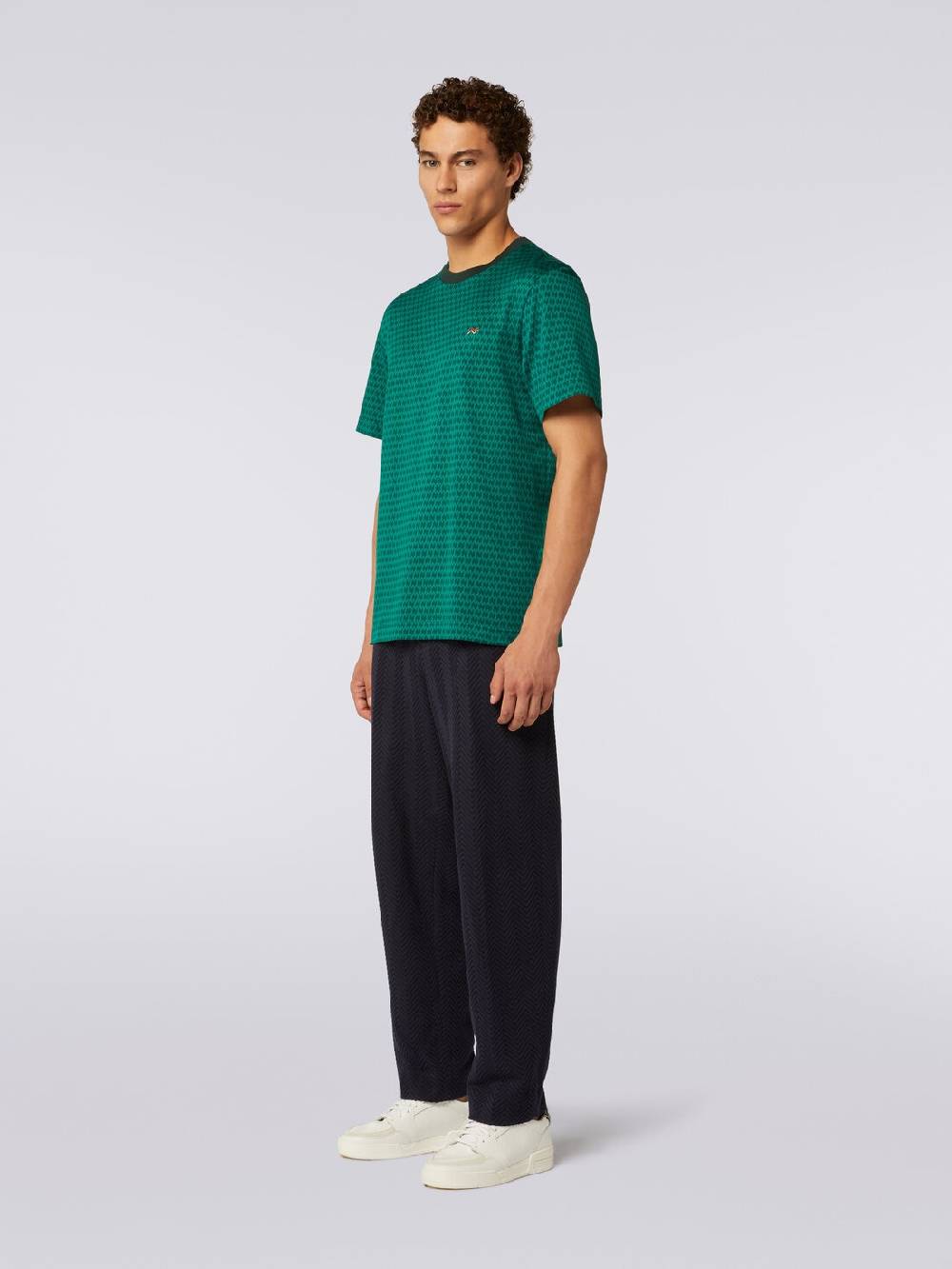 Missoni T-shirt girocollo in cotone con ricami Fino al 50% di sconto