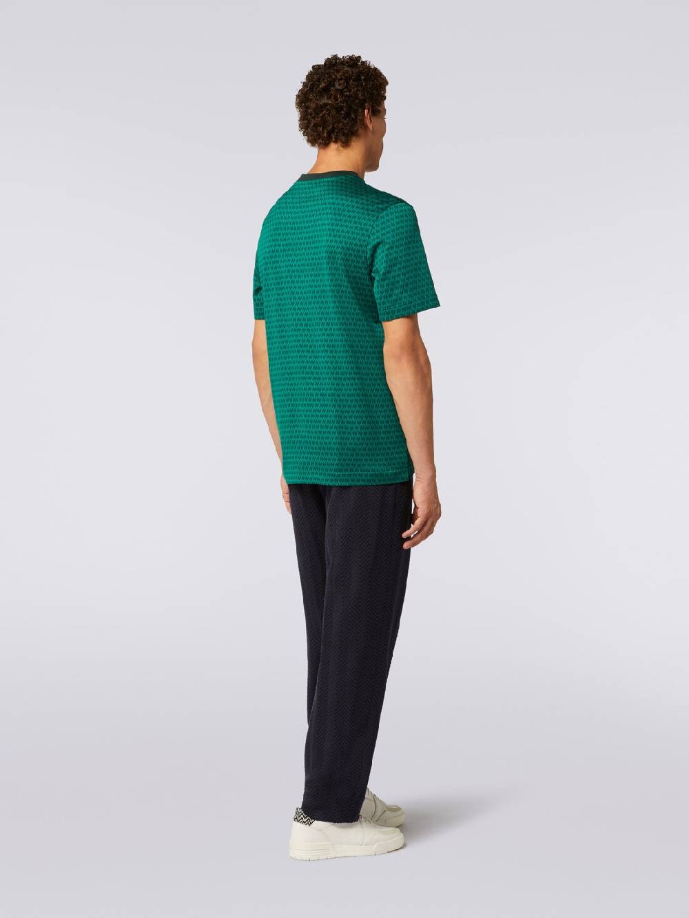 Missoni T-shirt girocollo in cotone con ricami Fino al 50% di sconto